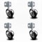 Service Caster 3 Inch Bright Chrome Soft Tread Ball Caster - Side Mount Bracket, 4PK SCC-GR01S30-DCR-BC-71678-4-CB180-4 - alternate 1